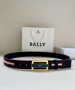 BALLY's new lychee patterned leather men's casual cloth paired with leather dual use waist b ndi5u9pe