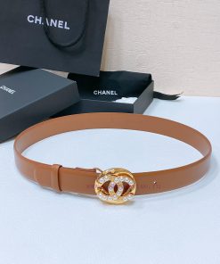 Chanel 24c rhinestone pearl logo buckle brass metal imported sheepskin plain weave with logo jvwzex7n