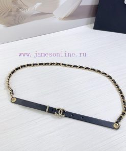 Chanel 1.5cm chain style Chanel belt, double-sided top layer cowhide material, length. 758.8 a232mslz