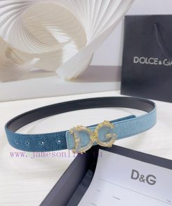 3.0cm D&G Dolce&Gabbana waist belt, made of special denim fabric paired with top layer cowhi ya0t4skg