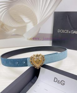 3.0cm D&G Dolce&Gabbana waist belt, made of special denim fabric paired with top layer cowhi fp1xb3de