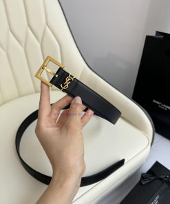 Female version Y.S.LFull width 3.0 casual belt series with simple metal logo, showcasing a f xydokv87