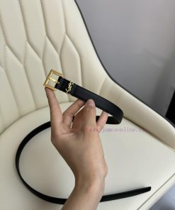 Female version Y.S.LComplete width 2.0 casual belt series with simple metal logo, showcasing 86azw62x