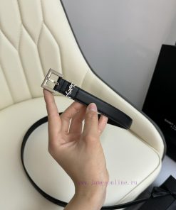 Female version Y.S.LComplete width 2.0 casual belt series with simple metal logo, showcasing qdee98bl