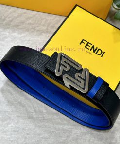 FENDL 40MM wide double-sided original calf leather with a single ruthenium palladium plated oumvgxne