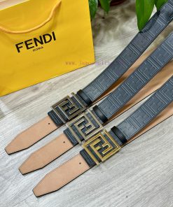 FENDL 38mm wide double-sided original calf leather with a single ruthenium palladium plated f4cxew81