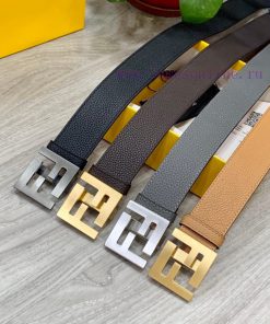 FENDI Men's Fashion Casual Belt Original Lychee Pattern Face+Top Matte Bottom Top Crafted, P 0q5kl83n