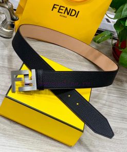 FENDI Men's Fashion Casual Belt Original Lychee Pattern Face+Top Matte Bottom Top Crafted, P qh8yvn1f