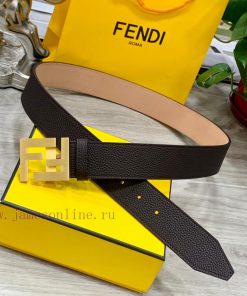 FENDI Men's Fashion Casual Belt Original Lychee Pattern Face+Top Matte Bottom Top Crafted, P 9coiamog