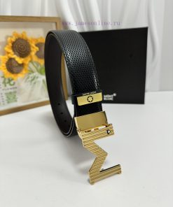 MontblancMaterial: Leather Belt with 100% Head Layer. The leather belt is guaranteed to be g n1ohl0ny