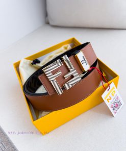 Fendi FENDI ️ Belt and beltBuckle, original classic pure copper boutique letter buckle, phot 9mz5ljyw