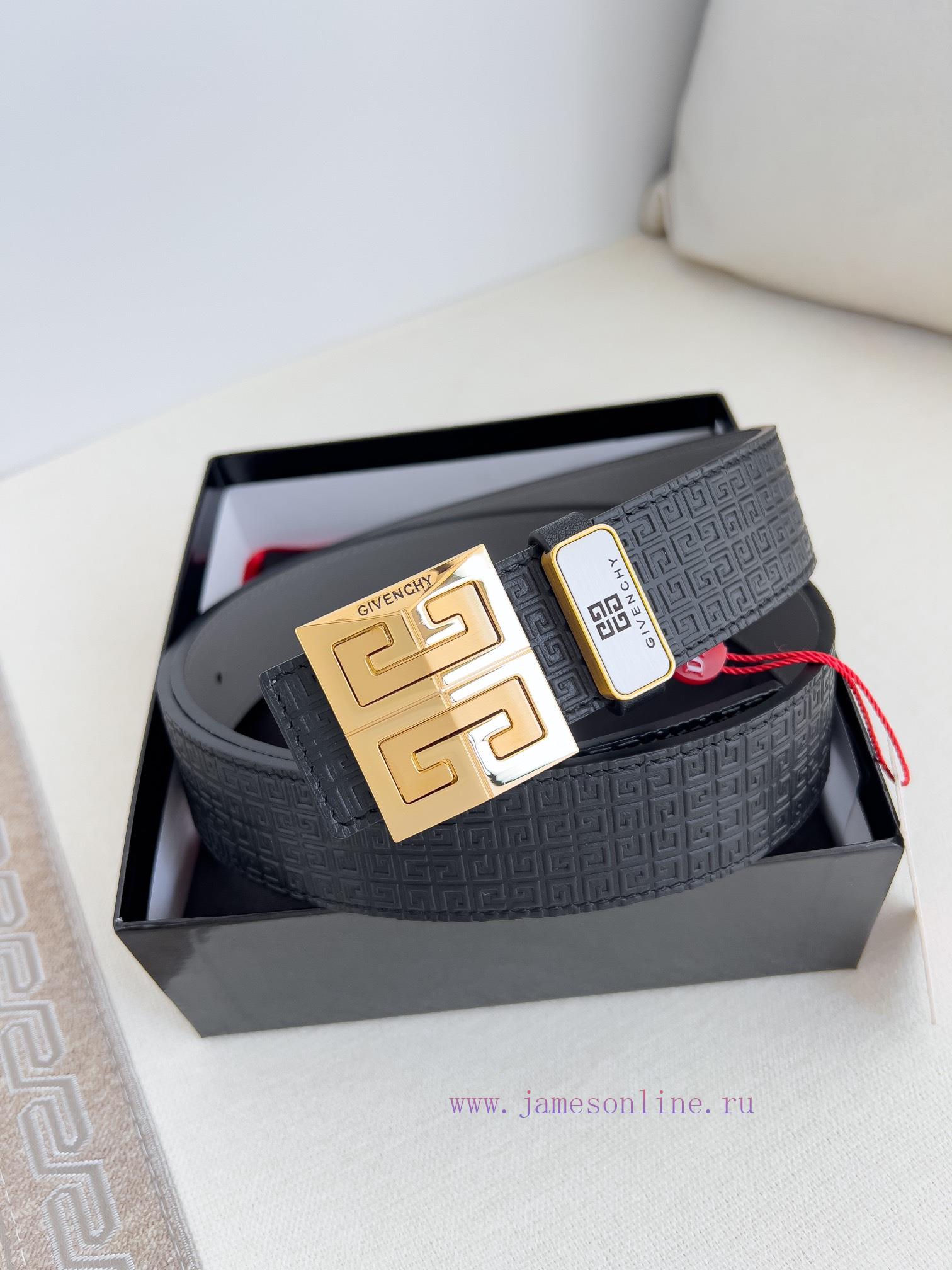 Givenchy GIVENCHY Belt ️ BeltHanging buckle, pure steel material buckle head, double-sided c xluc503s