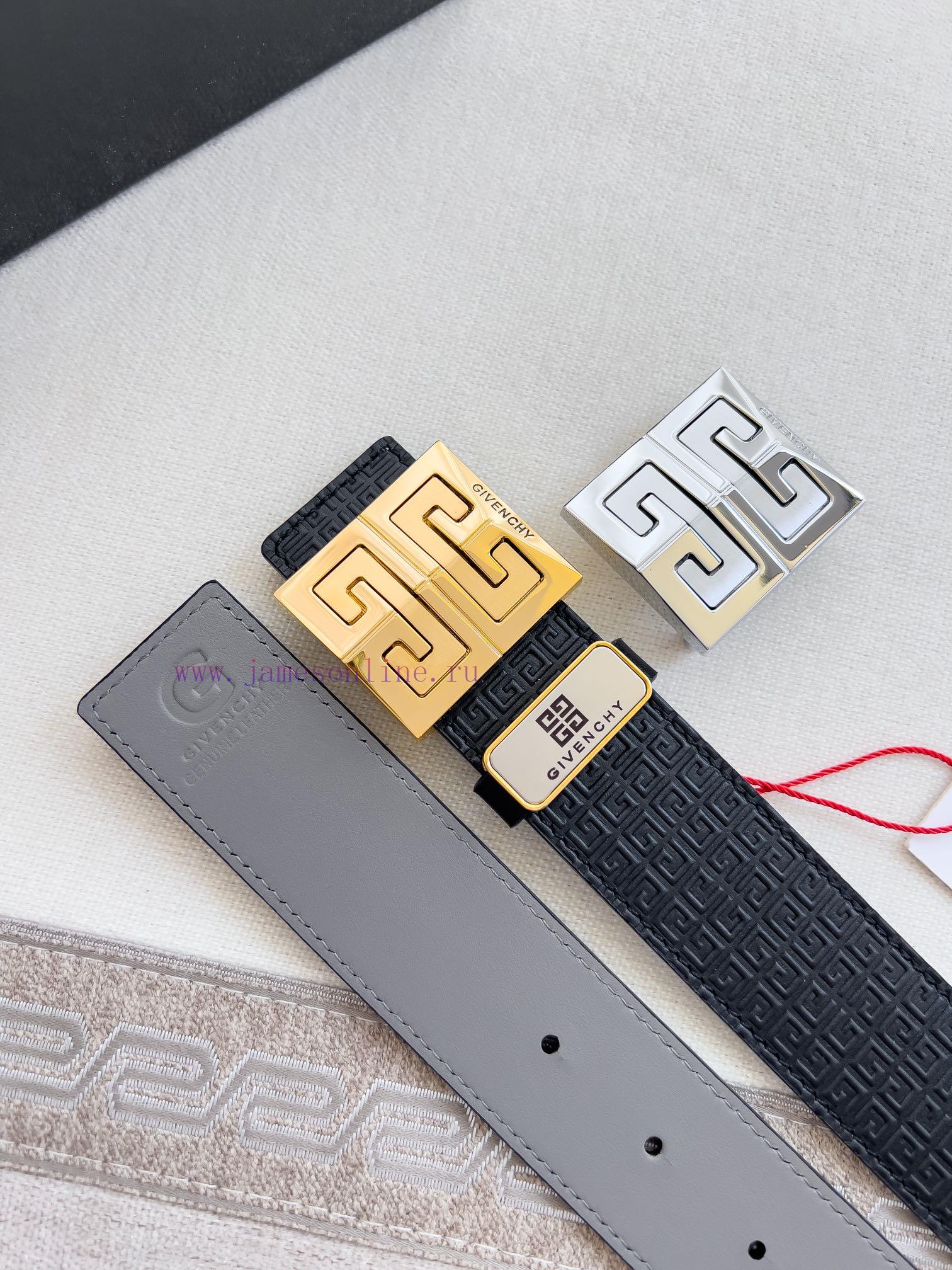 Givenchy GIVENCHY Belt ️ BeltHanging buckle, pure steel material buckle head, double-sided c xluc503s - Image 10