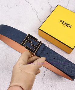 FENDI men's fashion casual belt with a width of 40mm, original lychee pattern surface and to nf9jaf9g