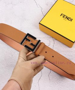 FENDI men's fashion casual belt with a width of 40mm, original lychee pattern surface and to utoy7128