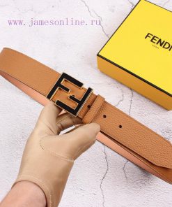 FENDI men's fashion casual belt with a width of 40mm, original lychee pattern surface and to fqmdpeom