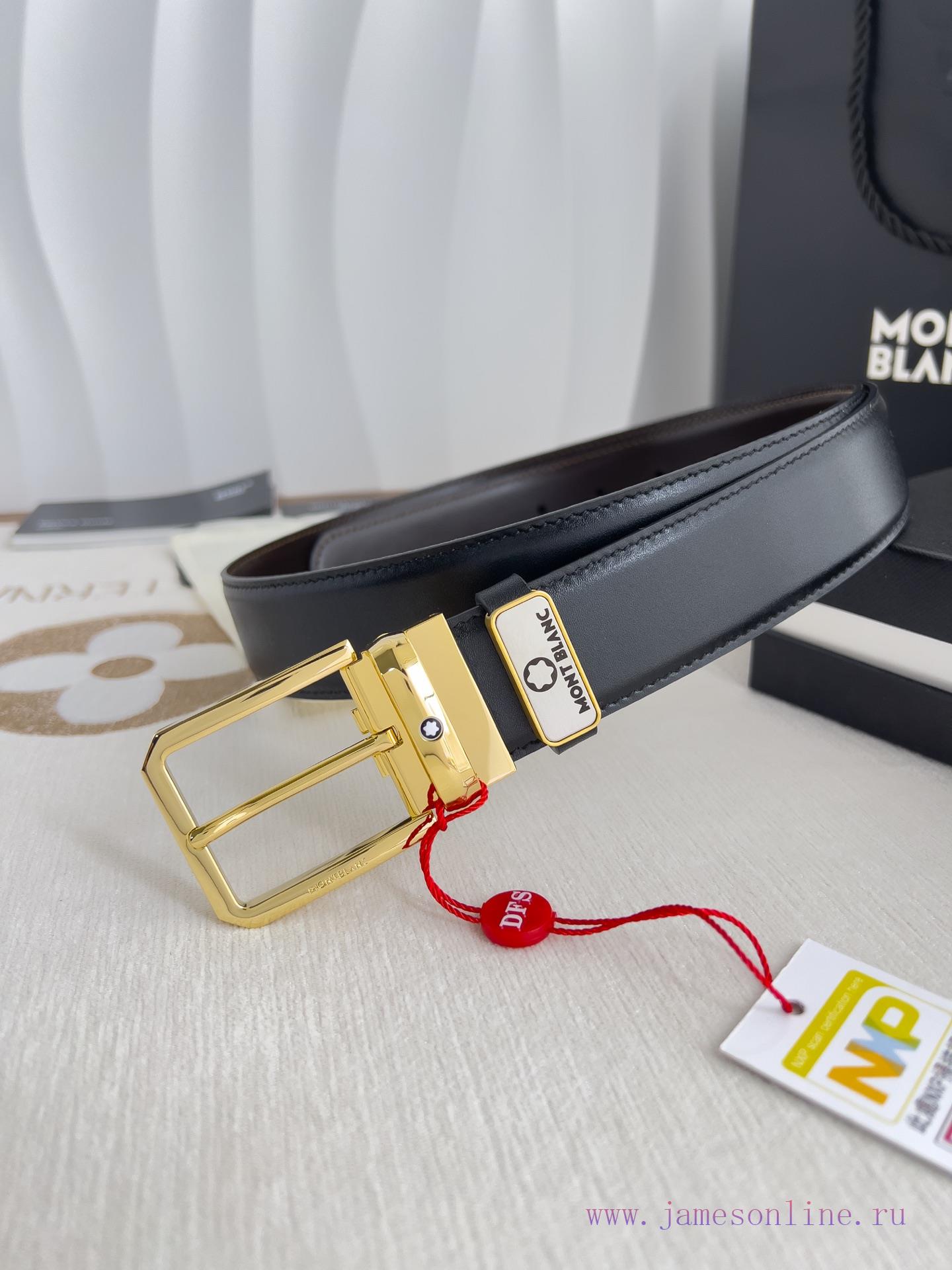 Montblanc Montblanc ️ Belt and beltNeedle buckle, new original classic boutique needle buckl ovyda6t8