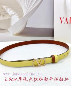 2.0cm Valentino double-sided plain waist belt, double-sided top layer cowhide material, leng 39rotp0j