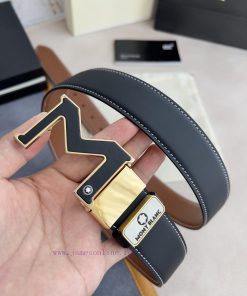 Montblanc Montblanc ️ Belt and beltHanging buckle, new original classic boutique leather let wknpyzza