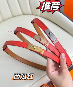 Hermes Women's BeltFull set of 1.8mm women's Kelly original imported leather K gold/platinum sxvjhst9