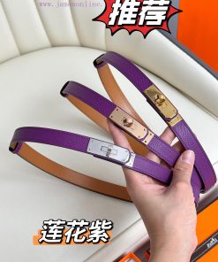 Hermes Women's BeltFull set of 1.8mm women's Kelly original imported leather K gold/platinum 8u3lw72y