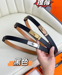 Hermes Women's BeltFull set of 1.8mm women's Kelly original imported leather K gold/platinum qpibo583