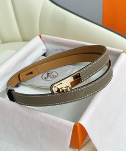 Hermes Women's BeltFull set of 1.8mm women's Kelly original imported leather K gold/platinum pae8lflq