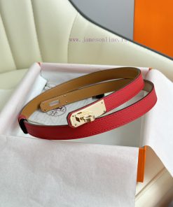 Hermes Women's BeltFull set of 1.8mm women's Kelly original imported leather K gold/platinum v32c1g8g