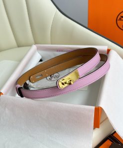 Hermes Women's BeltFull set of 1.8mm women's Kelly original imported leather K gold/platinum hits46x0