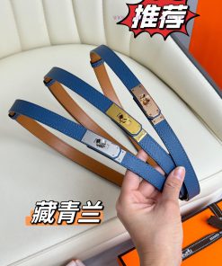 Hermes Women's BeltFull set of 1.8mm women's Kelly original imported leather K gold/platinum wtdetfvr