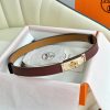 Hermes Women's BeltFull set of 1.8mm women's Kelly original imported leather K gold/platinum ju74lwlt