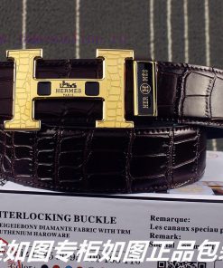 Hermes Her.. Mes ️ Crocodile PatternIdentify and receive a punch as a giftMaterial: 100% hea uwgi11r5