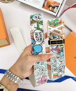 Belt LV Louis ️Belt made of 100% head layer cowhide, guaranteed genuine leather 24k hollow m vc00qld7