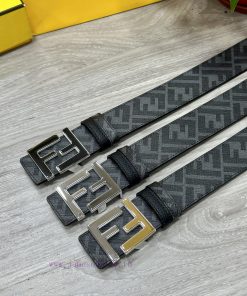 FENDI FendiFull set of the same width 4.0CM double ring front and back waist belt FF nail bu bsbbjzpd