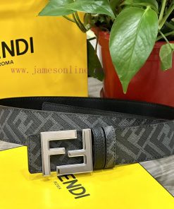 FENDI FendiFull set of the same width 4.0CM double ring front and back waist belt FF nail bu yjuqaonr