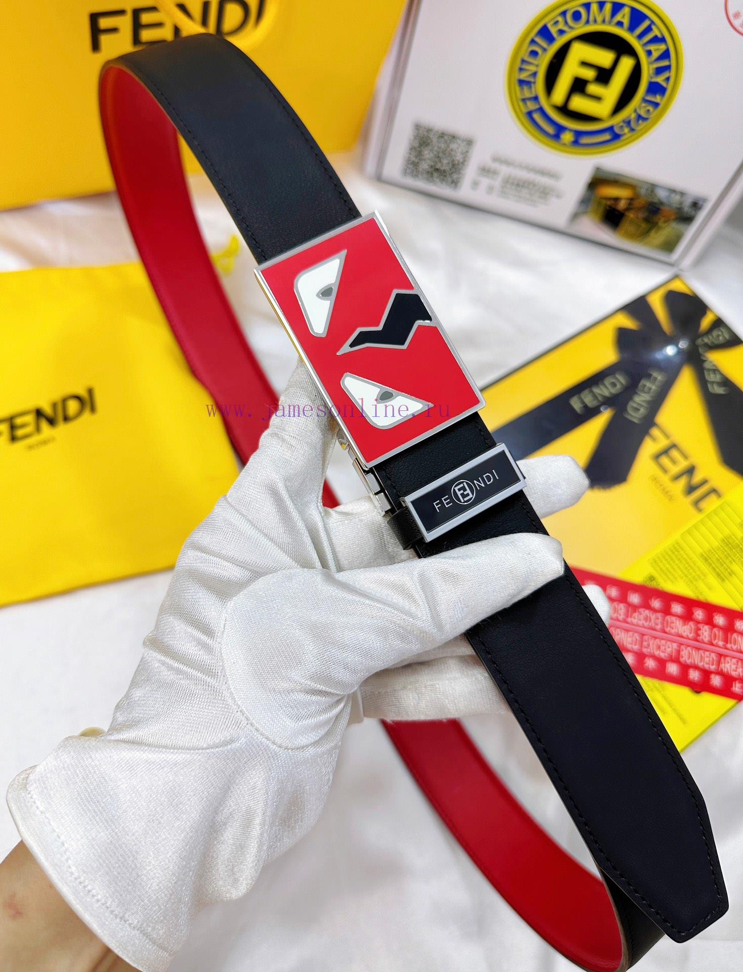 Belt FENDI Fendi ReproductionThe waistband is made of 100% imported top layer cowhide, ensur anr74om7 - Image 6