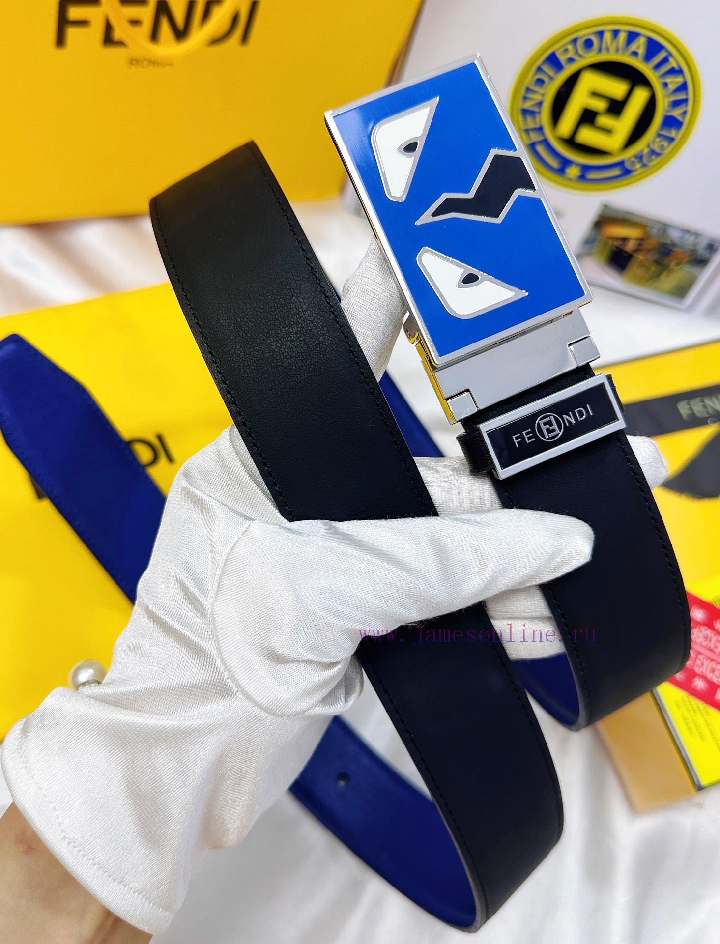 Belt FENDI Fendi ReproductionThe waistband is made of 100% imported top layer cowhide, ensur 5lnlsl05 - Image 8