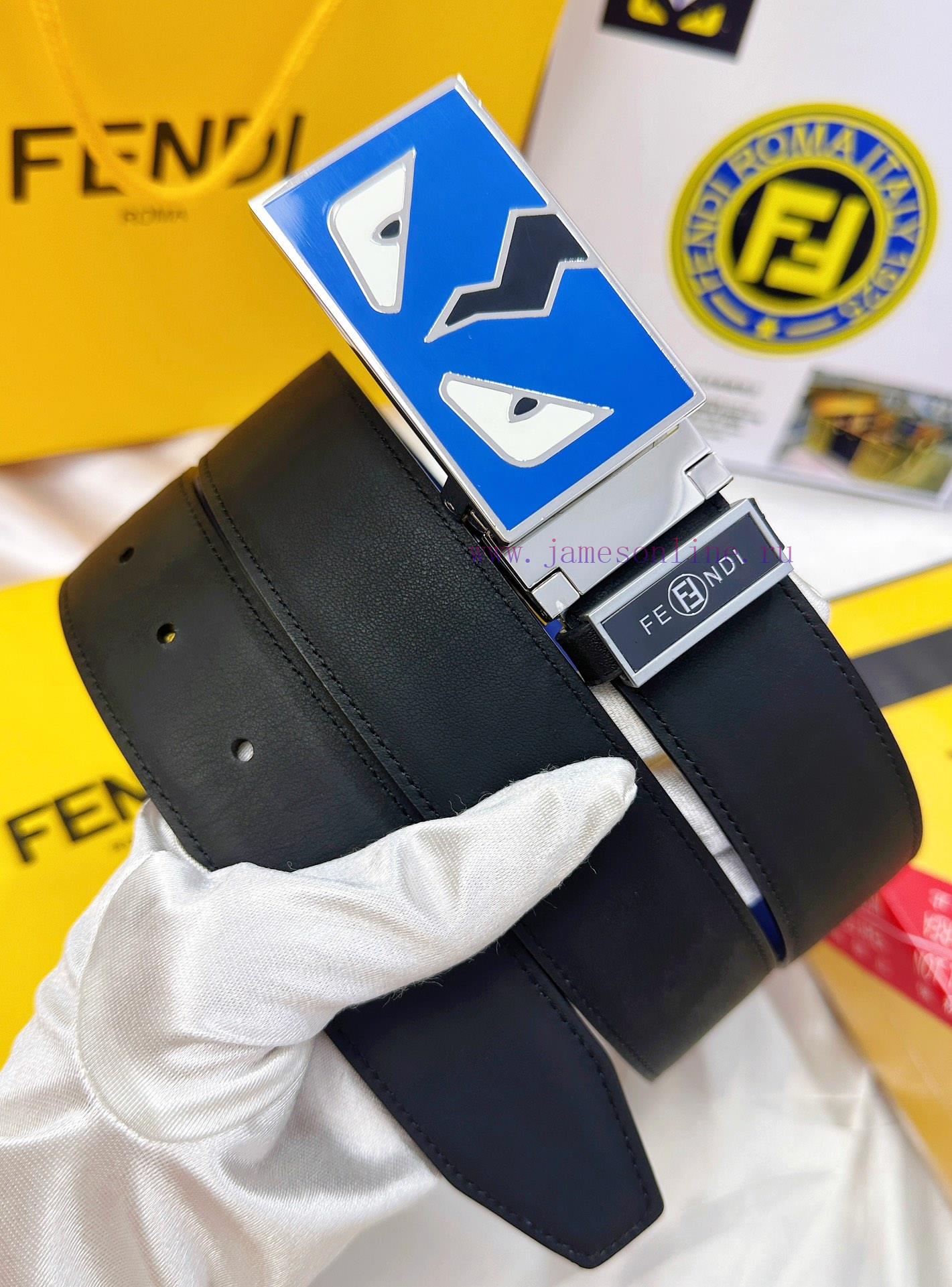 Belt FENDI Fendi ReproductionThe waistband is made of 100% imported top layer cowhide, ensur anr74om7 - Image 9