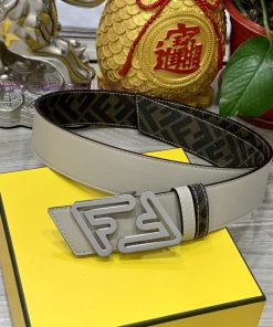 FENDI style with width of 4.0CM, double ring front and back waist belt, FF nail buckle, dual givgpmmd