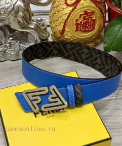 FENDI style with width of 4.0CM, double ring front and back waist belt, FF nail buckle, dual aqqxmnjt