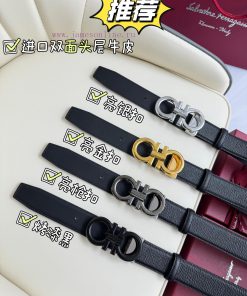 Ferragamo. FerragamoFull width 3.5cm high-end customized men's belt double-sided imported co 3h2l3o5n