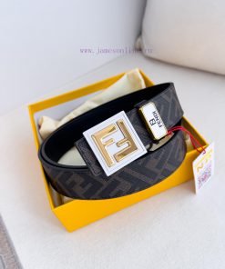 Fendi FENDI ️ Belt and beltBuckle, original classic pure copper boutique letter buckle, phot i8il40fg