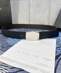 Width 3.7cm COACH double-sided lychee pattern belt with self cutting length. Made of top-qua r1t9nkcq