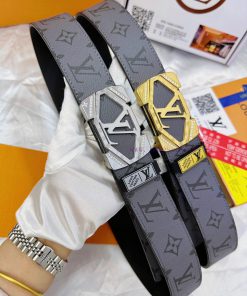Belt LV Louis Vuitton's top tier replicaThe waistband is made of 100% head layer cowhide, en 8zld4iuf