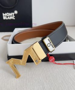 Montblanc Montblanc ️ Belt and beltBuckle, new original classic boutique two-color buckle, p l7ral5ll