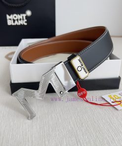 Montblanc Montblanc ️ Belt and beltBuckle, new original classic boutique two-color buckle, p qb77tk1g