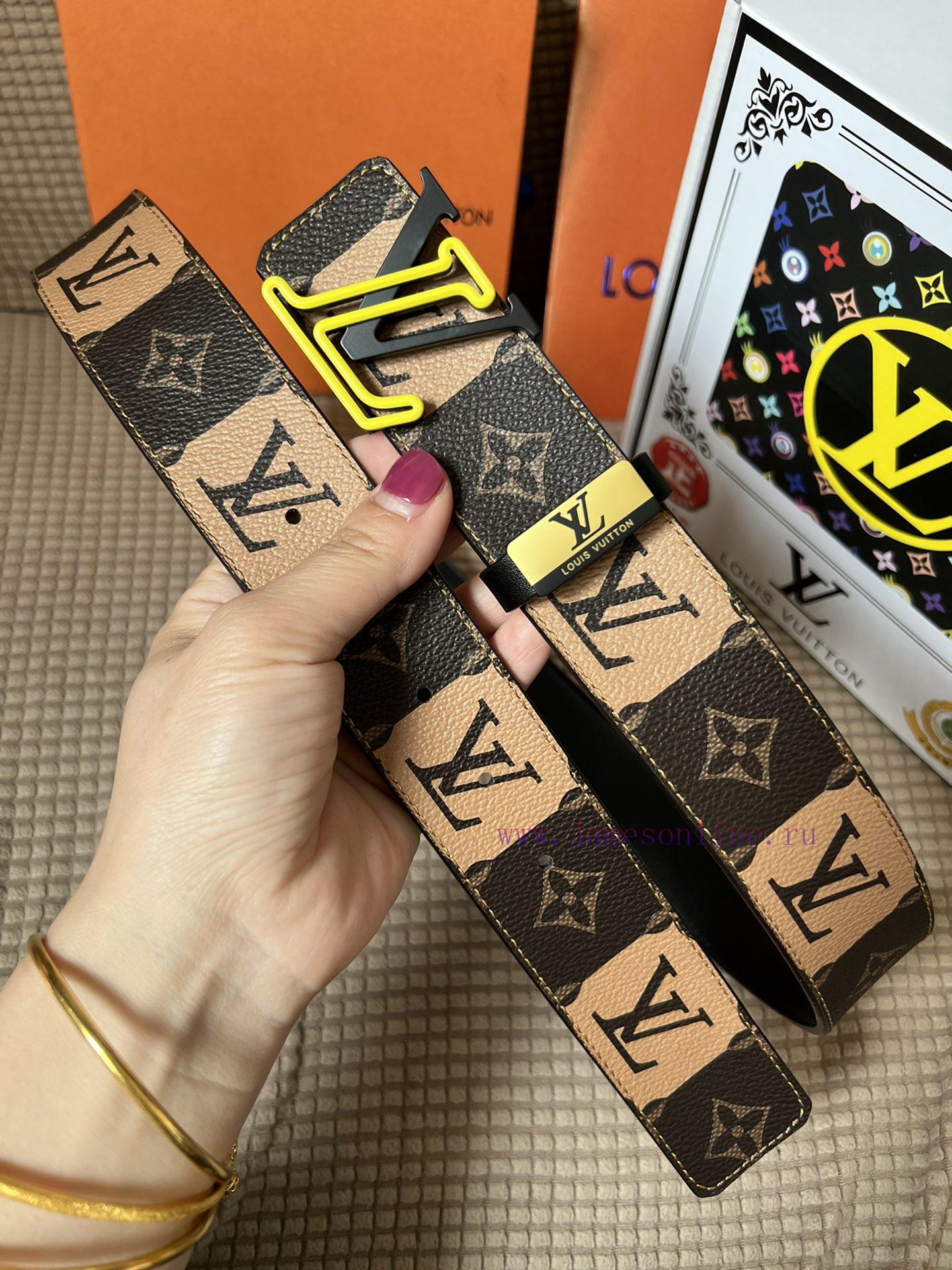 LV... Louis VuittonMaterial: Leather Belt with 100% Head Layer. The leather belt is guarante 81csgpw3 - Image 3