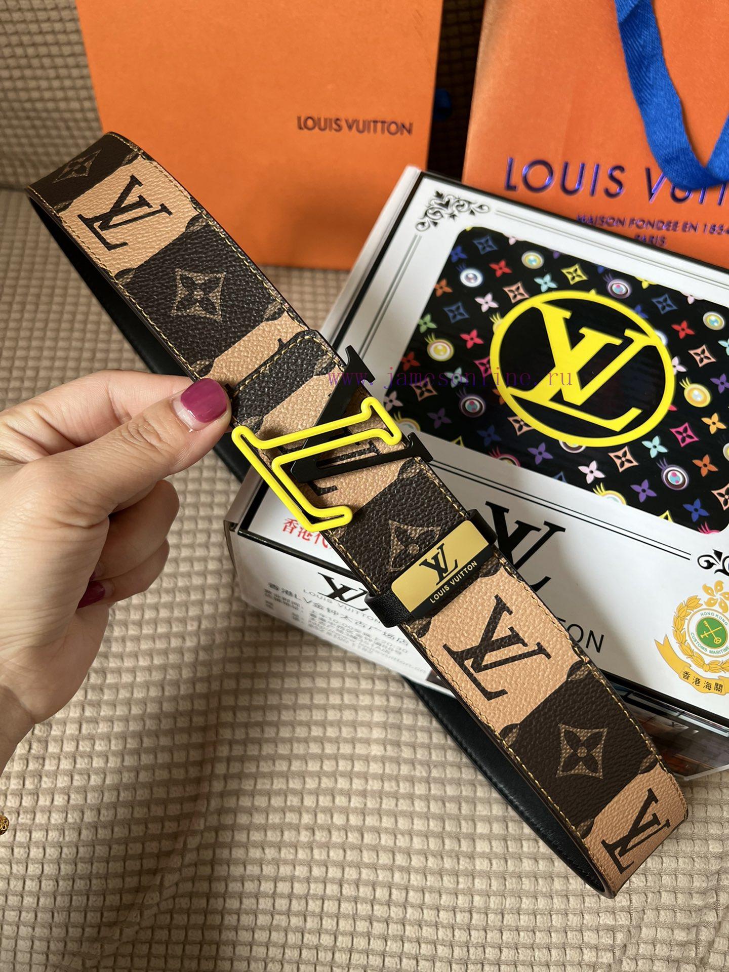 LV... Louis VuittonMaterial: Leather Belt with 100% Head Layer. The leather belt is guarante 81csgpw3 - Image 5