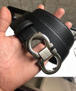 Comes with a complete gift boxFerragamo double-sided cowhide lychee pattern with body, black 4khic7lj