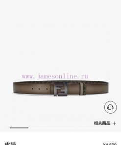 FENDI FendiFull set of the same width 4.0CM double ring front and back waist belt FF nail bu ehngslax